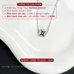 Dây chuyền Thép Titan không gỉ dạng Cung Hoàng Đạo CT31
