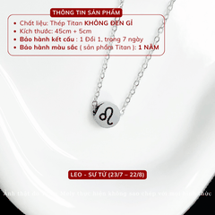 Dây chuyền Thép Titan không gỉ dạng Cung Hoàng Đạo CT31