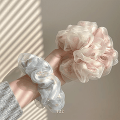 Buộc tóc Scrunchies voan 2 lớp nữ tính dể thương T22