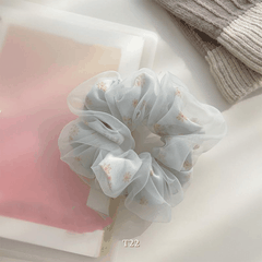 Buộc tóc Scrunchies voan 2 lớp nữ tính dể thương T22