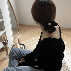 Kẹp tóc, cột tóc ngọc trai nhân tạo basic thời trang nữ tính Mely T35