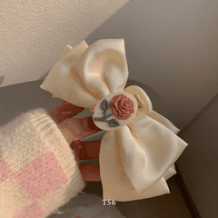 Kẹp tóc nữ loại nơ lớn hình hoa hồng dễ thương xinh xắn T56