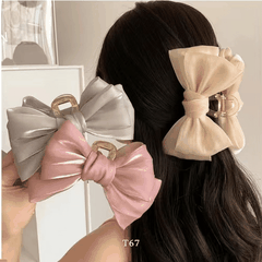Kẹp tóc nơ lớn nhiều màu phụ kiện tóc thời trang nữ tính T67