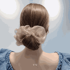 Buộc tóc Scrunchies vải Organza mềm mại xu hướng Hàn Quốc T72
