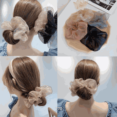 Buộc tóc Scrunchies vải Organza mềm mại xu hướng Hàn Quốc T72