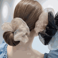 Buộc tóc Scrunchies vải Organza mềm mại xu hướng Hàn Quốc T72