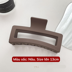 Kẹp tóc nữ hình chữ nhật dạng dài loại lớn phong cách Basic dễ thương phụ kiện thời trang T74