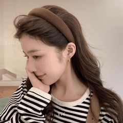 Băng đô cài tóc nữa bảng to phong cách Vintage nhiều màu T76