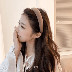 Băng đô cài tóc nữa bảng to phong cách Vintage nhiều màu T76