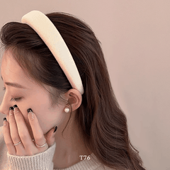 Băng đô cài tóc nữa bảng to phong cách Vintage nhiều màu T76