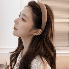 Băng đô cài tóc nữa bảng to phong cách Vintage nhiều màu T76