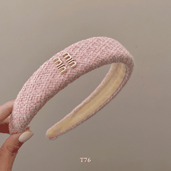 Băng đô cài tóc nữa bảng to phong cách Vintage nhiều màu T76