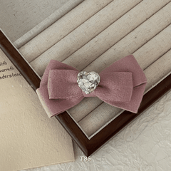 Buộc tóc Scrunchies nữ dạng nơ hình tim phong cách thời trang Hàn Quốc - T85