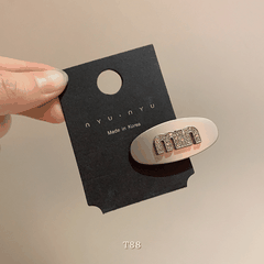 Kẹp tóc mái kim loại bản nhỏ nhắn đính đá cao cấp phụ kiện thời trang cho nữ - T88