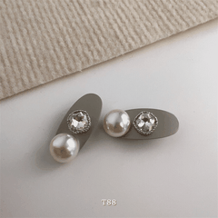 Kẹp tóc mái kim loại bản nhỏ nhắn đính đá cao cấp phụ kiện thời trang cho nữ - T88