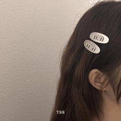 Kẹp tóc mái kim loại bản nhỏ nhắn đính đá cao cấp phụ kiện thời trang cho nữ - T88