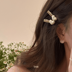 Kẹp tóc mái kim loại bản nhỏ nhắn đính đá cao cấp phụ kiện thời trang cho nữ - T88