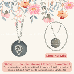 Dây chuyền Thép Titan không gỉ Tháng sinh