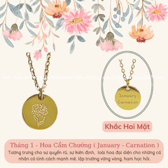 Dây chuyền Thép Titan không gỉ Tháng sinh