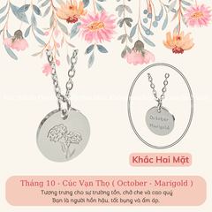 Dây chuyền Thép Titan không gỉ Tháng sinh