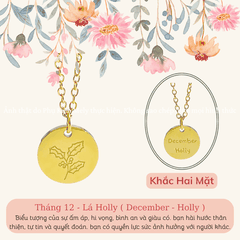 Dây chuyền Thép Titan không gỉ Tháng sinh