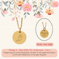 Dây chuyền Thép Titan không gỉ Tháng sinh