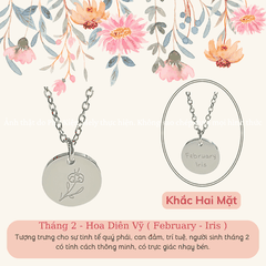 Dây chuyền Thép Titan không gỉ Tháng sinh