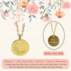 Dây chuyền Thép Titan không gỉ Tháng sinh