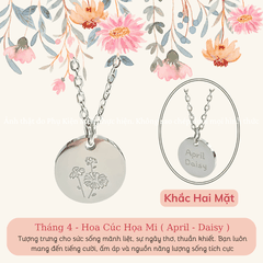Dây chuyền Thép Titan không gỉ Tháng sinh