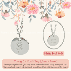 Dây chuyền Thép Titan không gỉ Tháng sinh