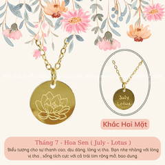 Dây chuyền Thép Titan không gỉ Tháng sinh