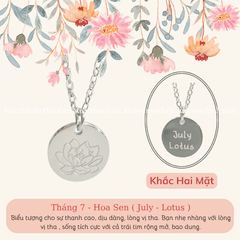 Dây chuyền Thép Titan không gỉ Tháng sinh