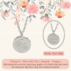 Dây chuyền Thép Titan không gỉ Tháng sinh