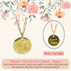 Dây chuyền Thép Titan không gỉ Tháng sinh