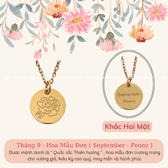 Dây chuyền Thép Titan không gỉ Tháng sinh