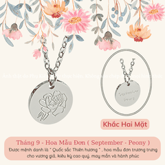 Dây chuyền Thép Titan không gỉ Tháng sinh