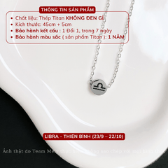 Dây chuyền Thép Titan không gỉ dạng Cung Hoàng Đạo CT31