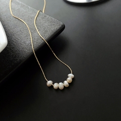 Dây chuyền ngọc trai sợi mảnh thép titan không gỉ TT03