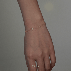 Vòng tay Thép Titan không gỉ cỏ bốn lá TT119