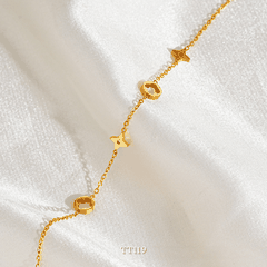 Vòng tay Thép Titan không gỉ cỏ bốn lá TT119