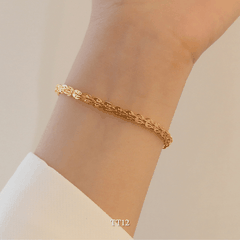 Vòng tay titan mắt xích dạng xoắn không đen gỉ phong cách unisex TT12