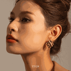 Bông tai Thép Titan không gỉ dạng bảng thép TT129