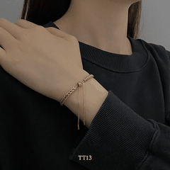 Vòng tay titan mẫu mới không đen gỉ thời trang unisex TT13