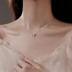 Dây chuyền, Vòng tay, Bông tai đính đá hình nơ TT130