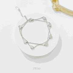 Vòng tay Thép Titan không gỉ hình tim TT133