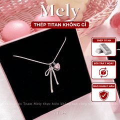 Dây chuyền Thép Titan không đen gỉ hình tim TT134