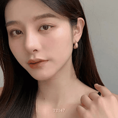 Bông tai Thép Titan không gỉ hình giọt nước TT147