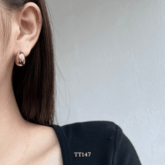 Bông tai Thép Titan không gỉ hình giọt nước TT147