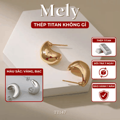 Bông tai Thép Titan không gỉ hình giọt nước TT147