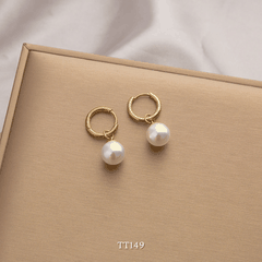Bông tai Thép Titan không gỉ khoen tròn TT149